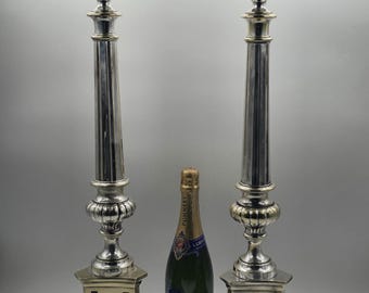 Impressive XL Art Nouveau Church candlesticks