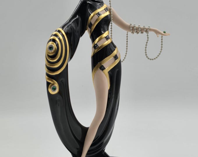 Porcelain Art Deco figurine, House of Erté, Franklin Mint
