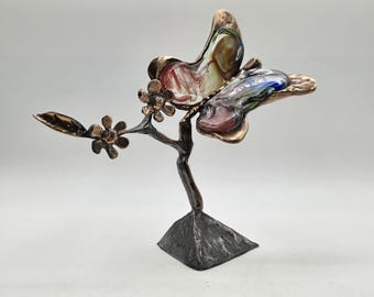 Yves Lohe, Artwork Butterfly on Branch (Papillon sur branche)