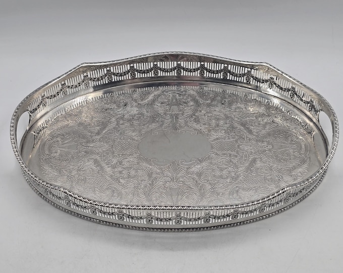 Large oval tray Viners Sheffield silver plated