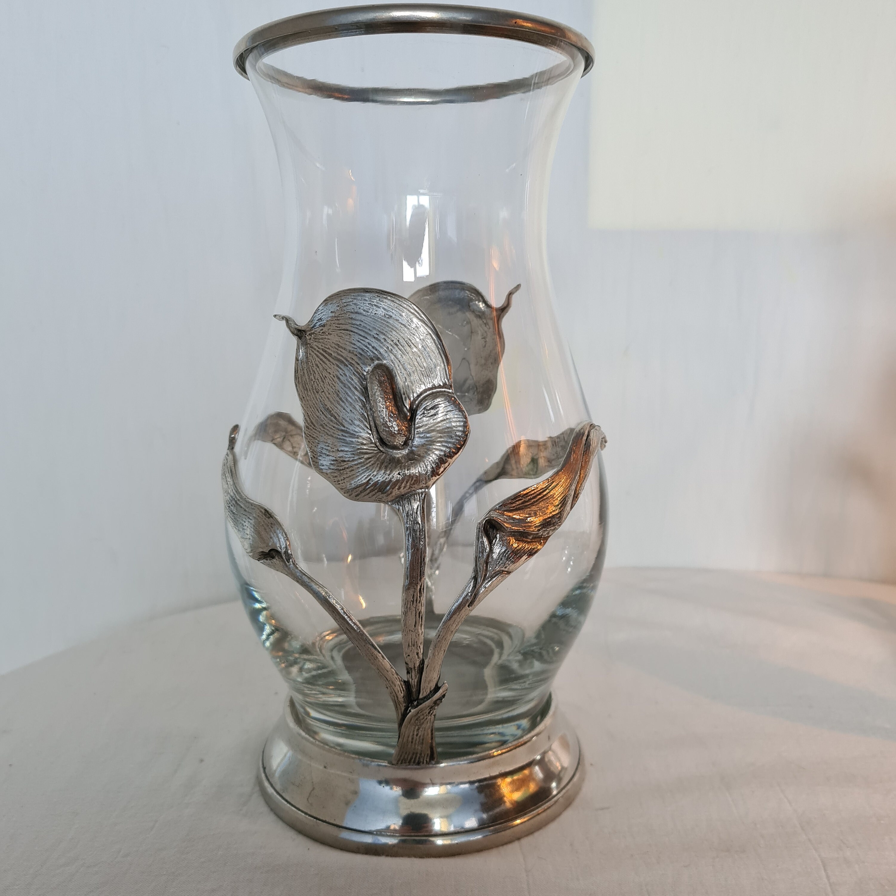 Two elegant Italian vases decorated with 95 silvertin Etsy