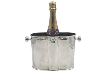 Wine cooler or Champagne cooler, silver-plated (on copper), classic model