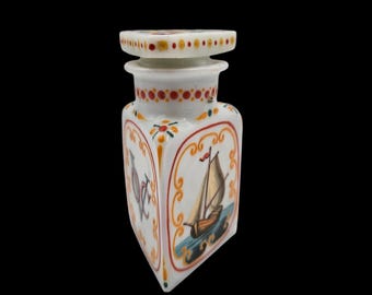 VOC (Dutch East India Company) apothecary jar, opaline enameled glass