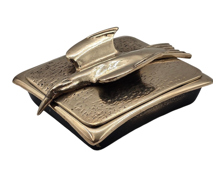 Art Deco box with bird, trinket