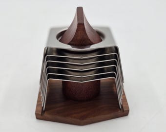 Egg cups in holder, vintage design