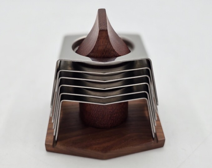 Egg cups in holder, vintage design