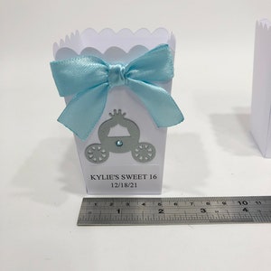 Cinderella Favor Boxes, Cinderella MINI Popcorn Boxes Cinderella Birthday Party Cinderella Gift Box Princess Cinderella Birthday Popcorn Box image 6