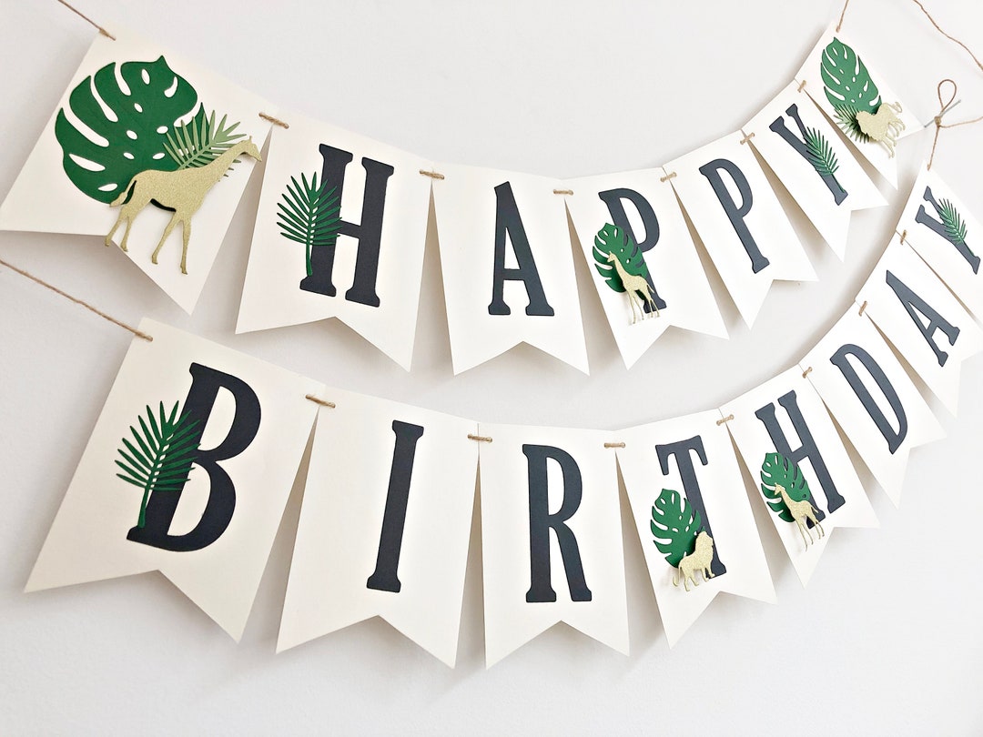 Safari Birthday Party Decorations - Safari Banner Jungle Safari Animal ...