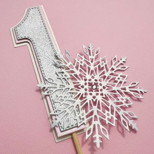 Winter ONEderland Cake Topper -Snowflake Cake Topper One Cake Topper Winter Wonderland Cake Topper Smash Cake Topper Winter Wonderland Party