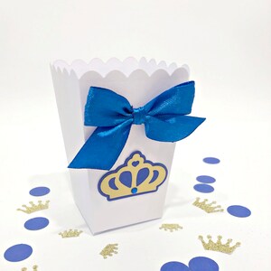 Décorations pour cupcakes Royal Prince Baby Shower. Premier anniversaire du prince royal. Décorations pour cupcakes Prince. Surmatelas bleu roi et or. Couronne image 7