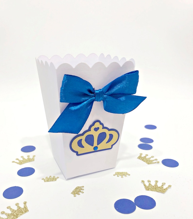 Décorations pour cupcakes Royal Prince Baby Shower. Premier anniversaire du prince royal. Décorations pour cupcakes Prince. Surmatelas bleu roi et or. Couronne image 7