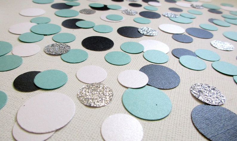 Teal Decorations Baby Shower Decorations Aqua Bridal Shower Robins Egg Blue and Silver Decorations Silver 100 Aqua Teal /& Silver Confetti