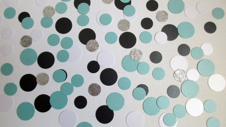 Teal Decorations Baby Shower Decorations Aqua Bridal Shower Robins Egg Blue and Silver Decorations Silver 100 Aqua Teal /& Silver Confetti