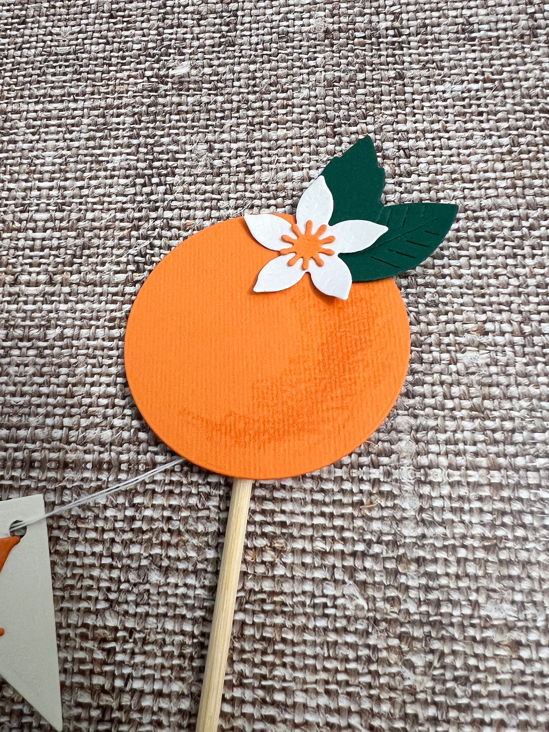 Little Cutie Topper Per Torta Con Glitter – Tema Agrumi, Oro E Arancione, Per Baby Shower, Compleanno, Decorazione Festa, Non Commestibile
