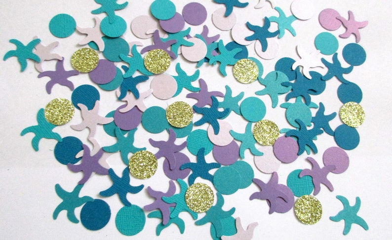 Starfish Confetti Summer Party Decoration Seashell Confetti Summer Wedding Confetti Seashell Baby shower decoration Little Mermaid Party