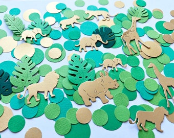 200 PCS. Jungle Safari Confetti -Safari Baby Shower Confetti Giraffe Confetti Table Scatter Safari Birthday Decor Safari Jungle  Baby Shower