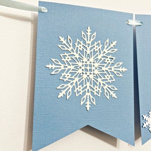 Bannière joyeux anniversaire hiver Onederland bleu Flocon de neige Décorations pour le 1er anniversaire de garçon, fille Fête prénatale flocon de neige Bébé il fait froid Noël image 8