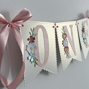 Wildflower First Birthday Party Decorations - Wildflower Daisy ONE Banner. Girl First Birthday. Floral  Wild One Birthday. Little ONEderful