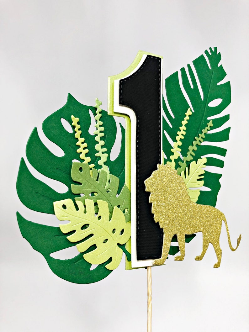 Wild One Cake Topper Jungle Safari Cake Topper Safari Jungle Birthday ...