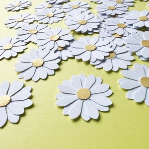 Daisy Confetti - Double Layered Daisies. One, Two Groovy Peace Love Party Hippie Baby 60’s 70’s First Birthday Baby Girl Smiley Flower Child