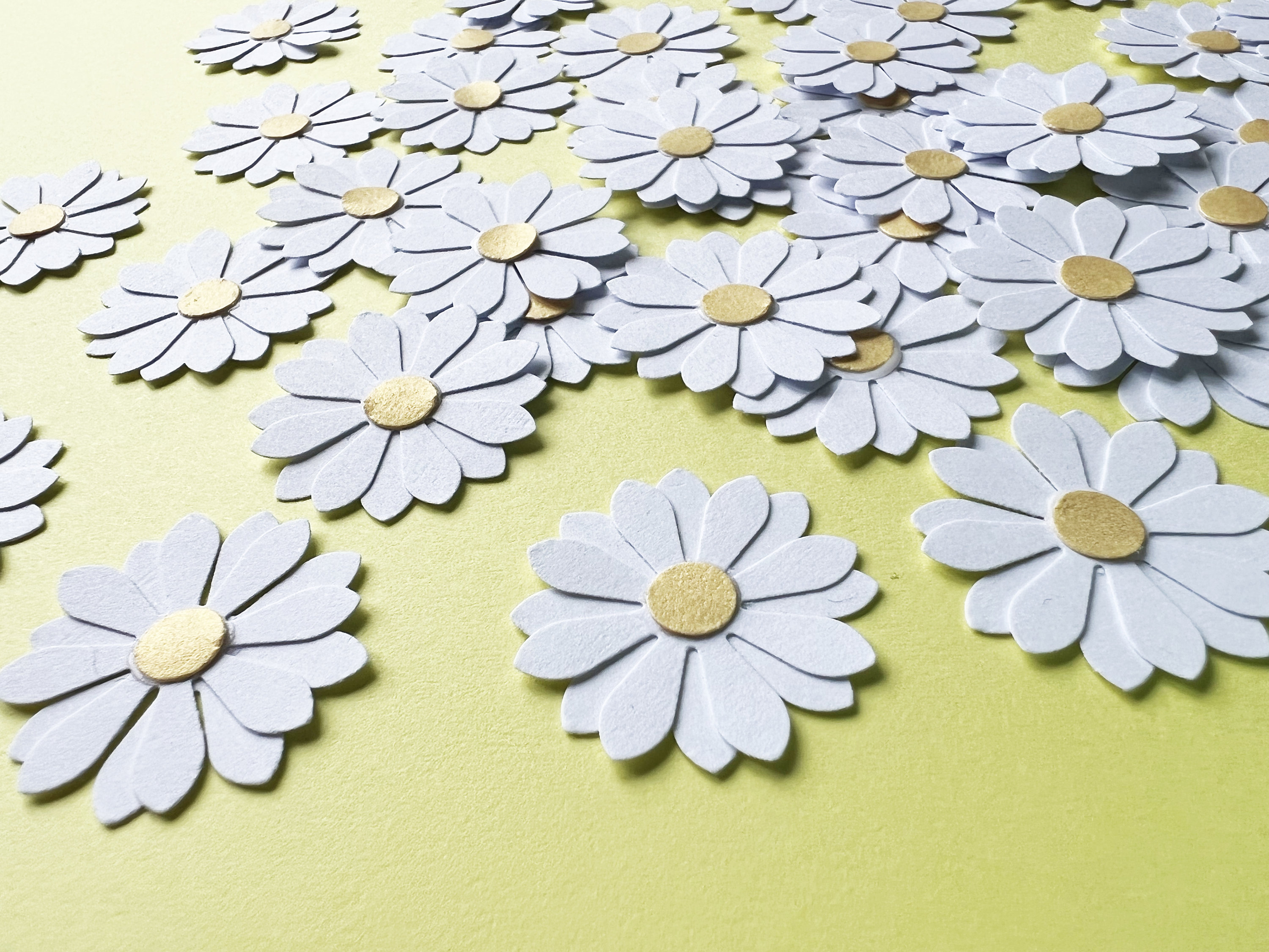Daisy Confetti Double Layered Daisies One Two Groovy Peace Love Party Hippie Baby 60s 70s First Birthday Baby Girl Smiley