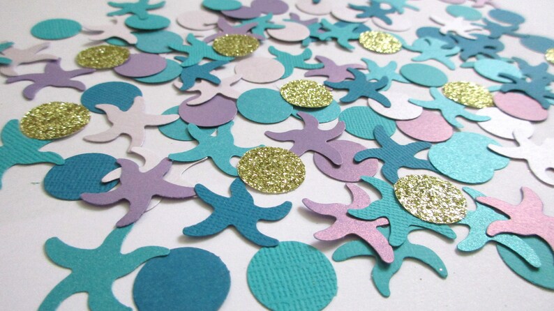 Starfish Confetti Summer Party Decoration Seashell Confetti Summer Wedding Confetti Seashell Baby shower decoration Little Mermaid Party