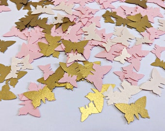 Pink & Gold Butterfly Confetti - Pick YOUR COLOR Butterfly Table Confetti. Bridal Shower Baby Shower Tea Party Butterfly Party Decor Wedding