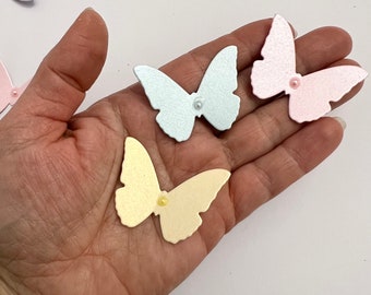 12 PASTEL PAPER Butterflies - SMALL Butterflies. Butterfly Baby Shower, Butterfly Nursery Butterfly Wall Decor Fairy Birthday Party Mariposa