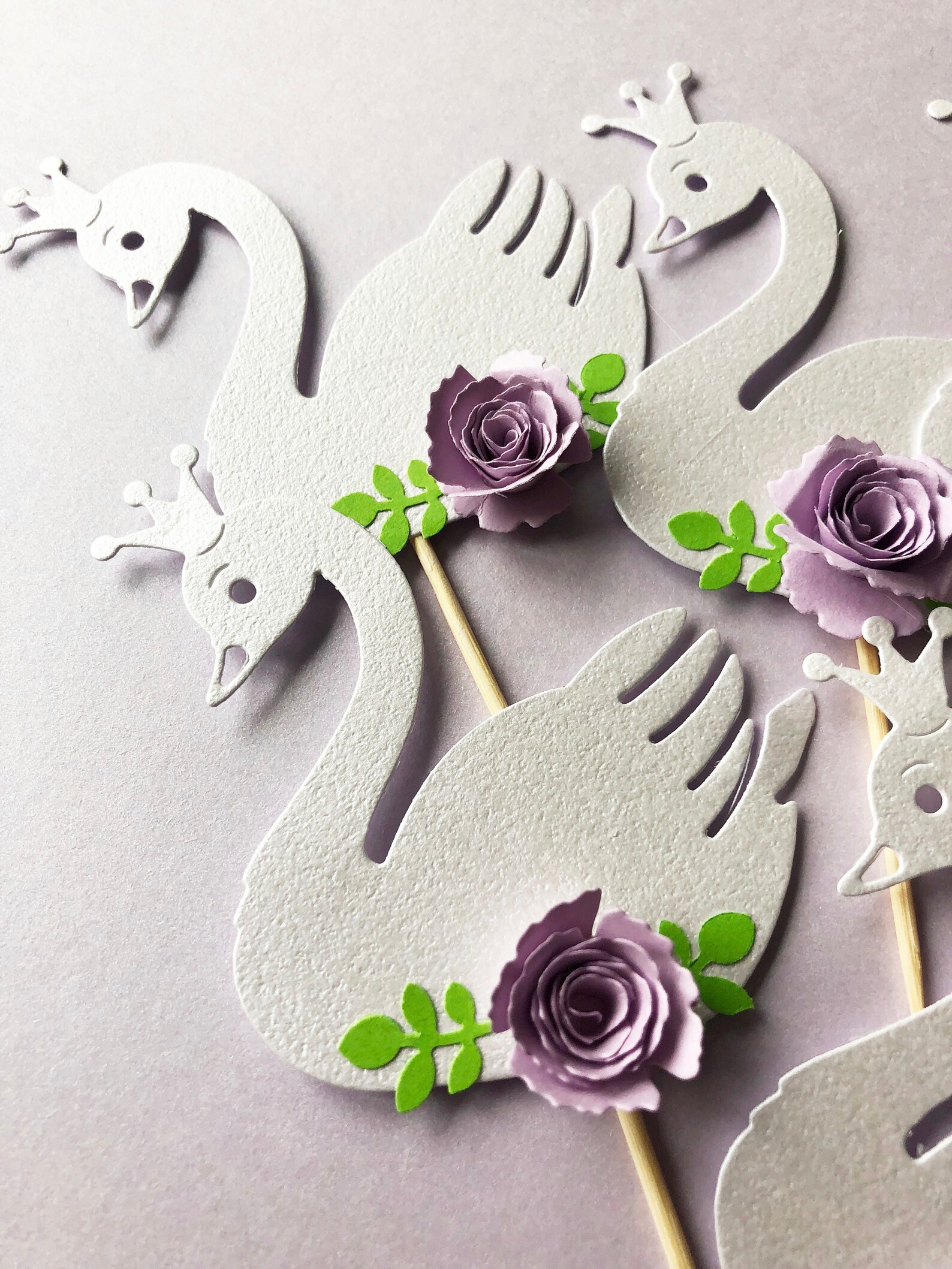 Swan Cupcake Toppers. Swan Princess Party. Swan Theme Party. Etsy