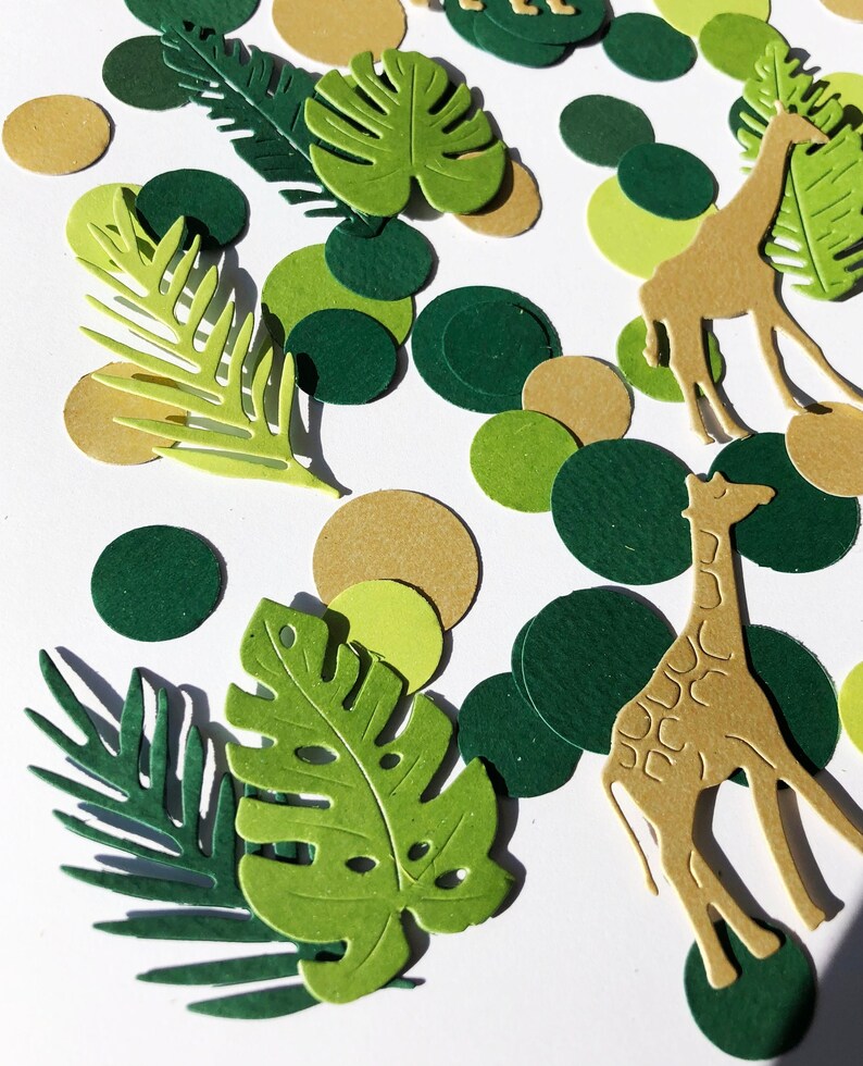 Giraffe Confetti Giraffe Baby Shower Decorations Pink Gold Etsy