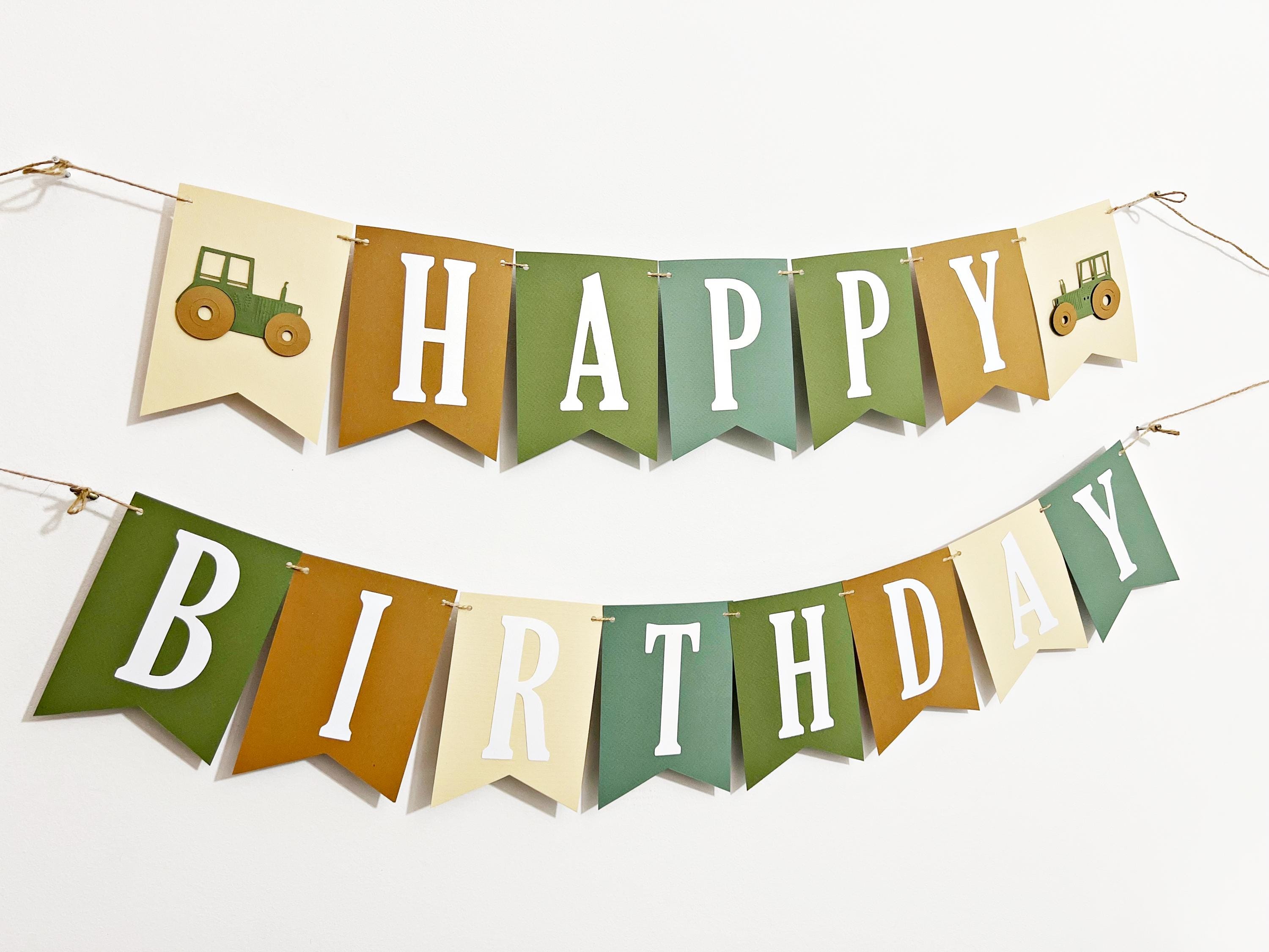 YOUYIKE Traktor Geburtstagsdeko Set - Banner & Girlanden Für Bauernhof Mottoparty