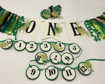 Safari Photo Banner - Wild ONE 1st Birthday, 12 Month Display