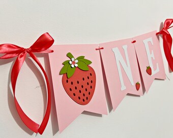 Erdbeer-Hochstuhl-Banner, Beere, süßer erster Geburtstag, Party-Dekor