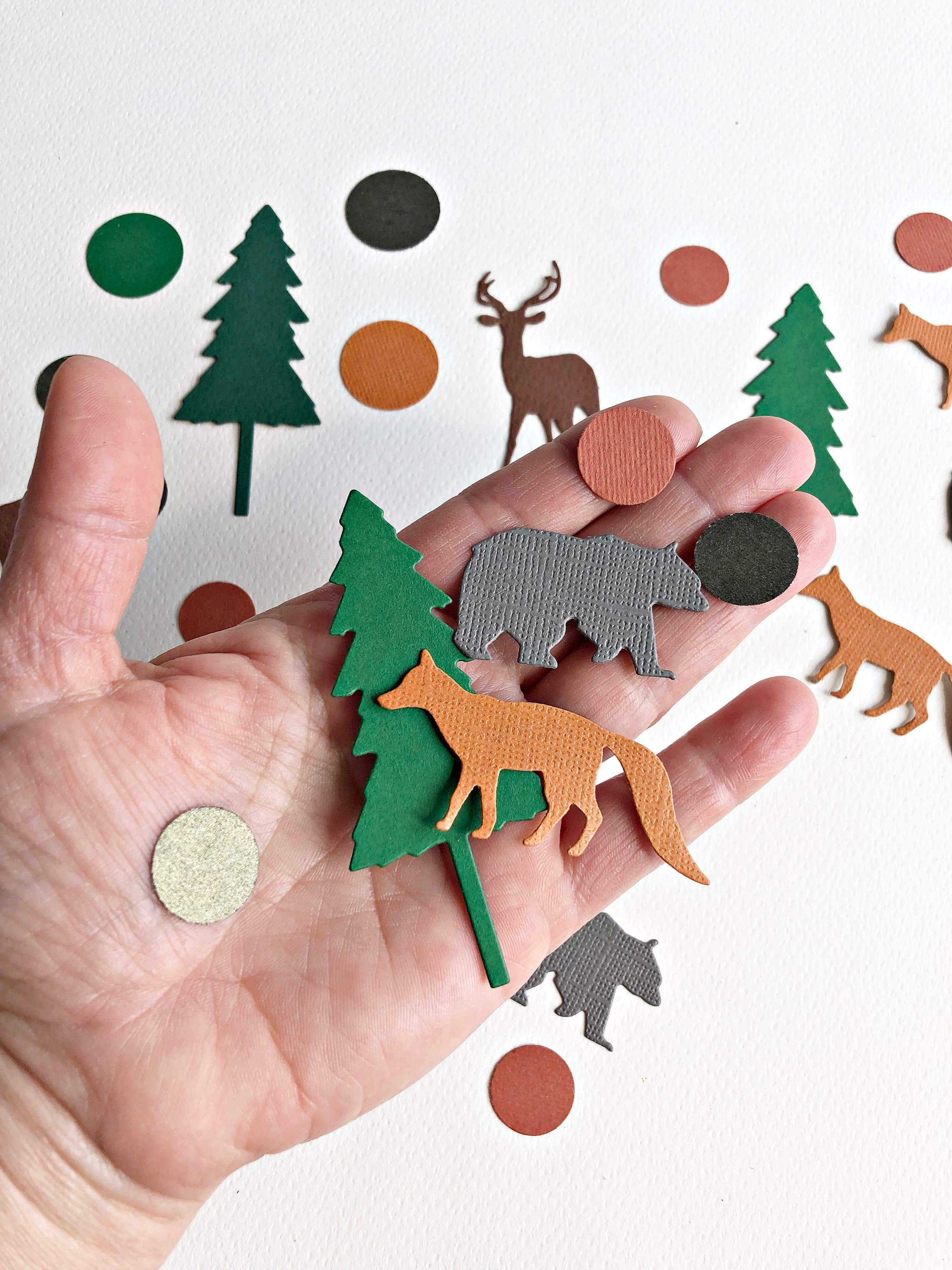 150 PCS Woodland Theme Baby Shower Confetti Woodland Animals Greenery Baby Shower Baby Boy Shower Decorations Oh Baby Forest