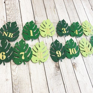 Monstera Leaf 12 Month Photo Banner: Safari First Birthday Decor