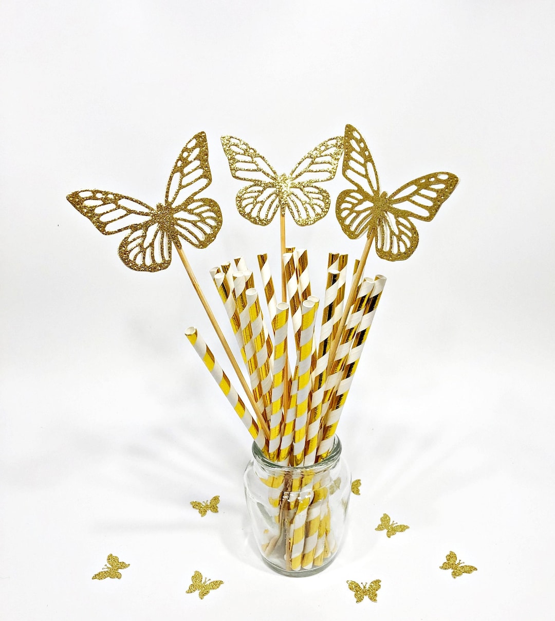 Centrotavola gigante a forma di farfalla in organza a LED (set da 3) – Decorazione di lusso per tavoli da matrimonio, sfondo per feste, decorazione con luci fatate, stile per eventi - Italia