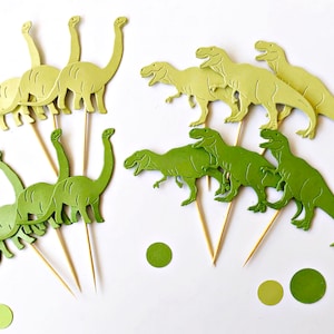Dinosaurier Geburtstagsparty - 12 Dinosaurier Cupcake Topper. Dinosaurier Geburtstag Dekorationen. Tierische Cupcake Toppers. Dinosaurier-Thema. Dino Party Dekor