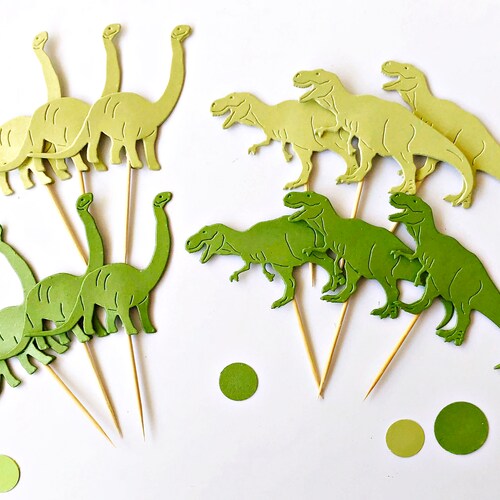 Dinosaur Birthday Party - 12 Dinosaur Cupcake Toppers. Dinosaur Birthday Decorations. Animal Cupcake Toppers. Dino Theme. Dino Party Decor