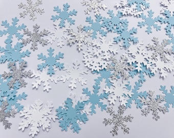 Schneeflocken-Konfetti Set – 1200 Stück, Rosa-weiß-silber, 1,5 & 2 Cm, Aus Polyester, Für Weihnachtsdeko, Tischdekoration Und Basteln