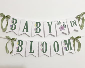 Banner Baby in Bloom – Bloemen babyshowerdecoratie