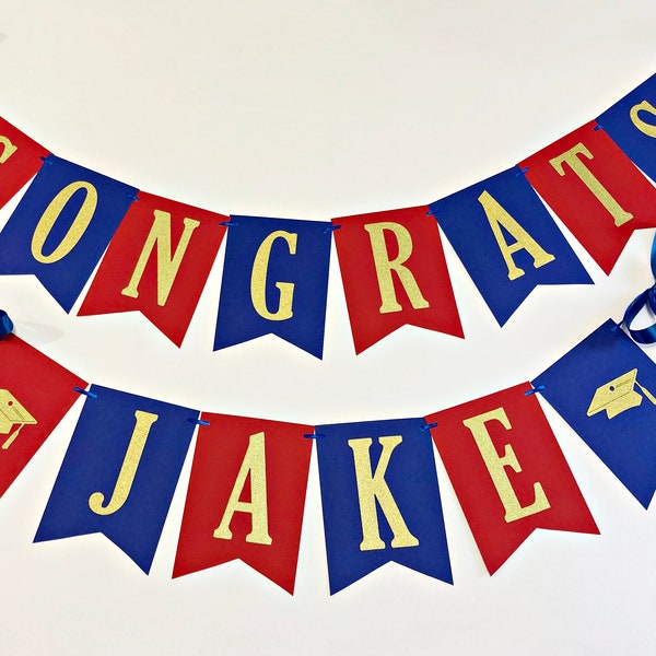 Congrats Graduation Banner. Class of 2020 Graduation Banner. Personalized  Banner Black & Gold Glitter Congrats Grad Banner. Congratulations