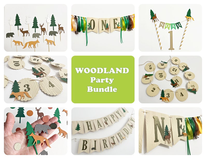 150 PCS. Woodland Theme Baby Shower Confetti Woodland Animals Greenery Baby Shower Baby Boy Shower Decorations Oh Baby Forest Party Decor image 10