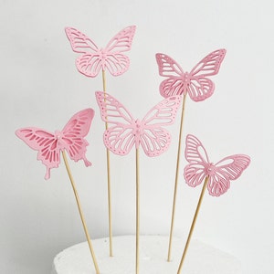 Butterfly Cake Toppers - Butterfly Birthday, Butterfly Party Decorations, Butterfly Theme, Butterfly Baby Shower, Bridal Shower Cake Decor