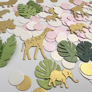 200PCS. Girl, Boy Jungle Safari Confetti - Safari Baby Shower Confetti Giraffe Table Scatter Safari Birthday Decor Safari Jungle Baby Shower