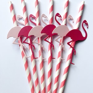 Flamingo Paper Straws. FLAMINGO Party Straws. Bachelorette Party. Flamingo Birthday, Tropical Baby Shower Decorations Summer Party Flamingos Flamingos ONLY