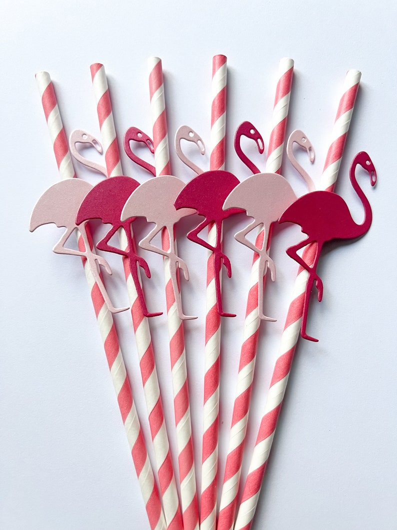 Flamingo Paper Straws. FLAMINGO Party Straws. Bachelorette Party. Flamingo Birthday, Tropical Baby Shower Decorations Summer Party Flamingos Flamingos ONLY