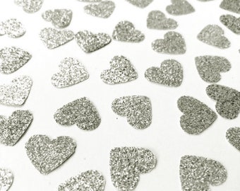 Silver Glitter Confetti - Bridal Shower, Baby Shower, Wedding, Birthday Party Decorations, Baby Shower Table Decor. Silver Wedding Confetti