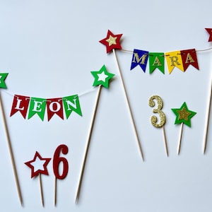 Pastel Rainbow Bunting Cake Topper - First Birthday, Girls Birthday, Boys Birthday, CUSTOM Cake Bunting Personalised Cake Bunting Cake Decor image 13