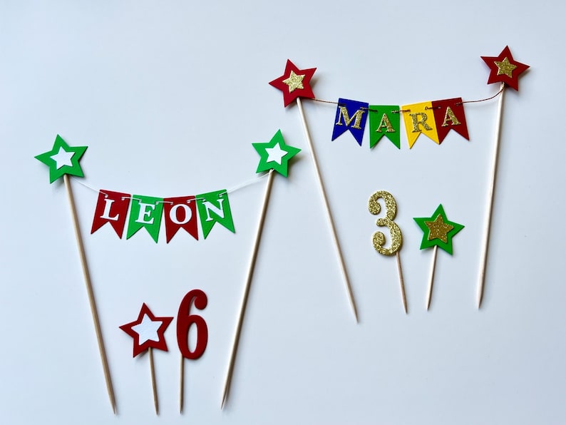 Pastel Rainbow Bunting Cake Topper - First Birthday, Girls Birthday, Boys Birthday, CUSTOM Cake Bunting Personalised Cake Bunting Cake Decor image 13