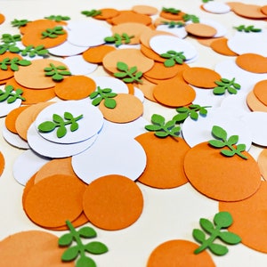Little Cutie Party Decorations - 200 PZ. Coriandoli arancioni. Una piccola Cutie è in arrivo. Ehi Cutie! Citrus Clementine Baby Shower, Compleanno